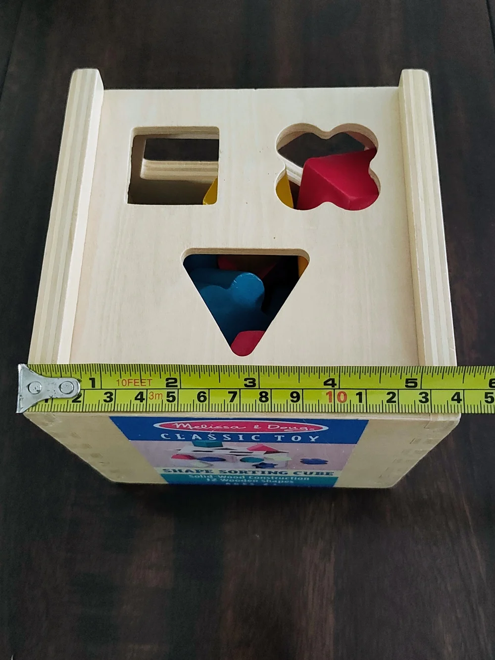 Melissa & Doug Classic Shape Sorting Cube - Multicolor